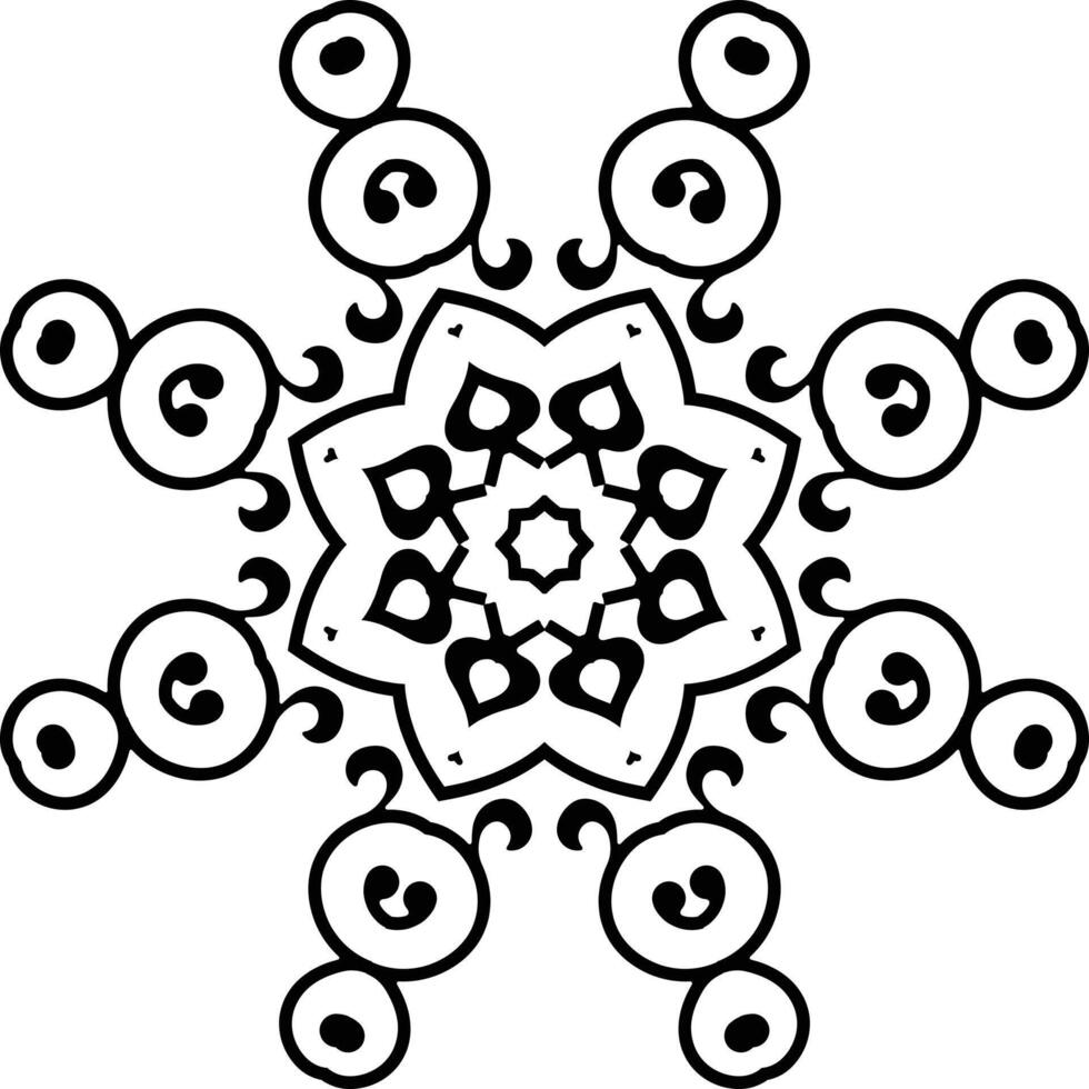 Abstract Art Vibrant Mandala Art Circular Pattern in Form of Mandala With Flower for Henna, Mehndi, Tattoo, Decoration Decorative Ornament in Ethnic Oriental Style. vector