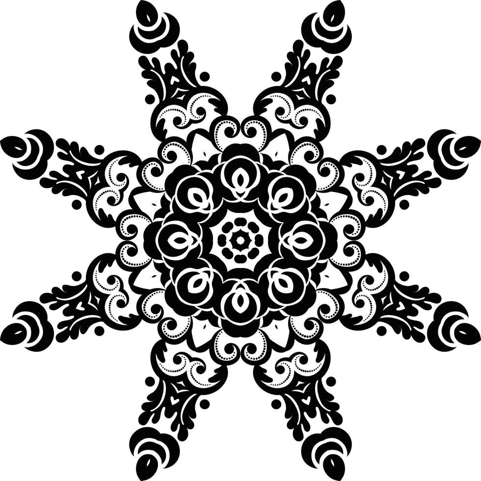 Flower Shape Easy Mandala Art Circular Pattern in the Form of a Mandala Decorative Ornament in Ethnic Oriental Style. vector