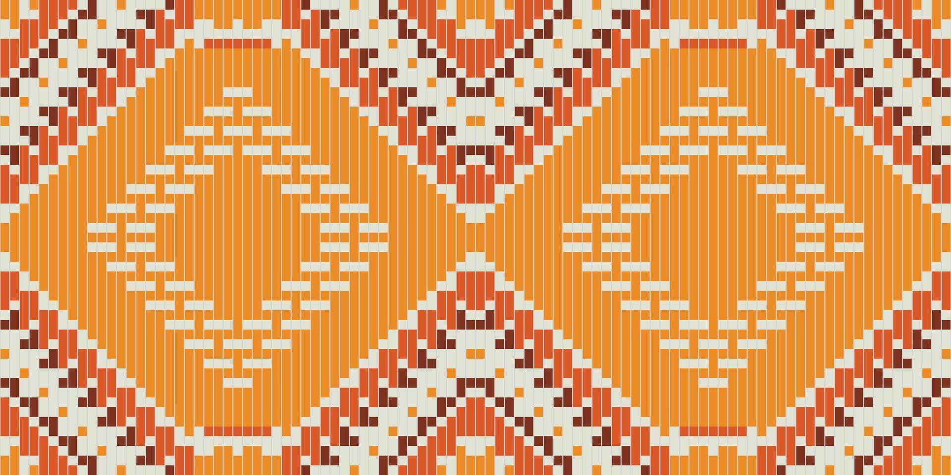 Pixel Art Abstract Korea Traditional Patternfolk Embroidery, Aztec Geometric Ornament Print. Design for Carpet, Wallpaper, Clothing, Wrapping, Fabric vector