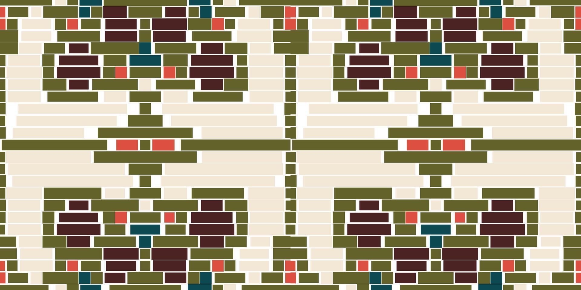 Boho Geometrical Patternfolk Embroidery, Aztec Geometric Ornament Print. Design for Carpet, Wallpaper, Clothing, Wrapping, Fabric vector