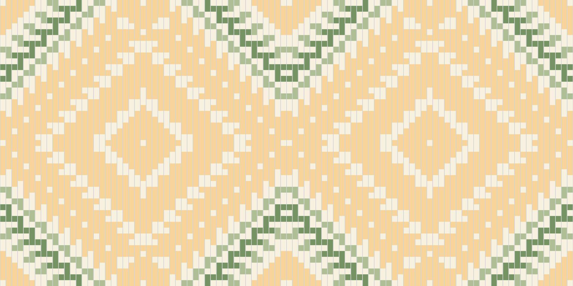 Pixel Art Abstract Arabic Geometric Pattern Wallpaperfolk Embroidery, Aztec Geometric Ornament Print. Design for Carpet, Wallpaper, Clothing, Wrapping, Fabric vector