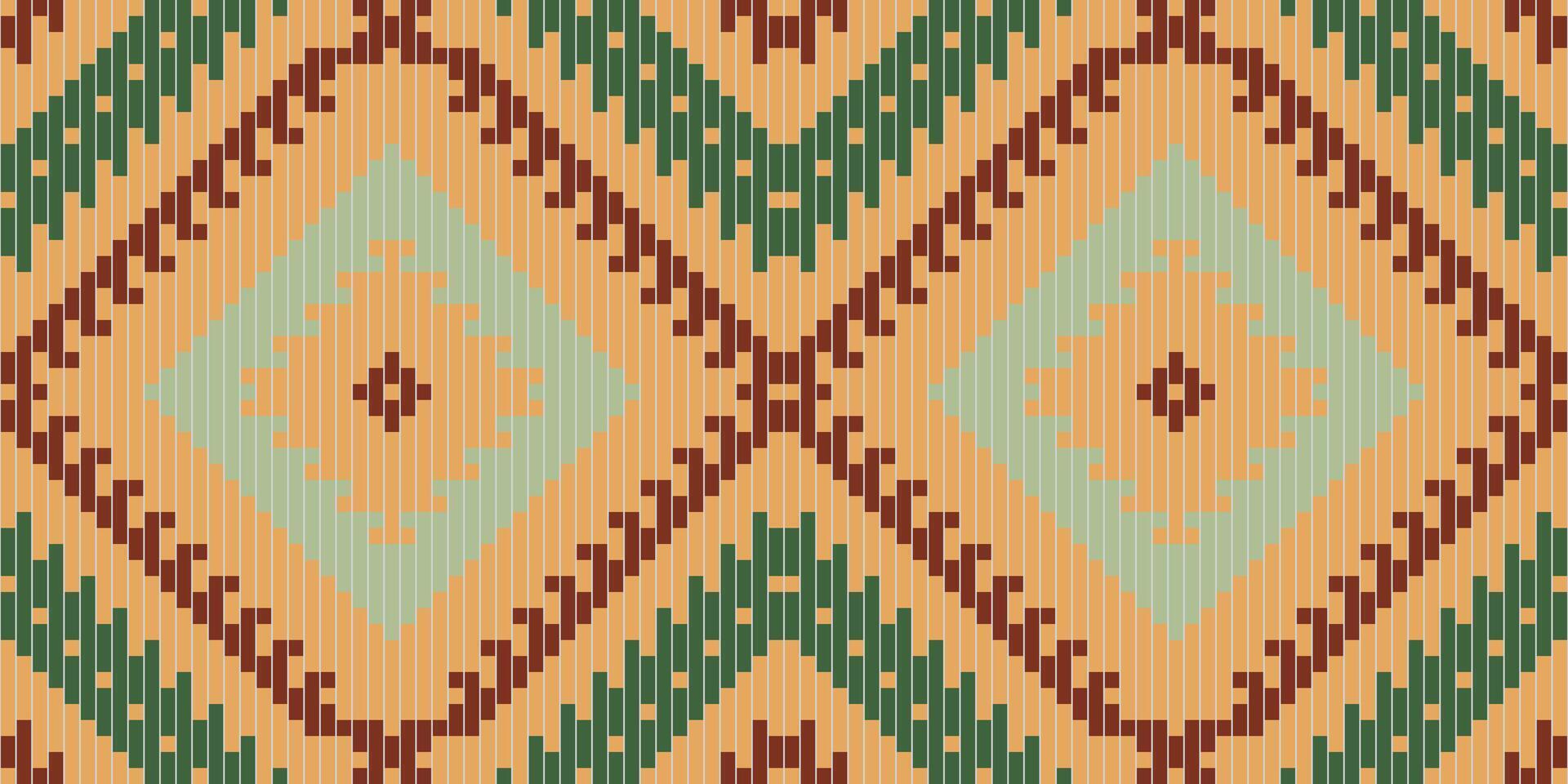 Geometric Tribal Ikat Pattern Originfolk Embroidery, Aztec Geometric Ornament Print. Design for Carpet, Wallpaper, Clothing, Wrapping, Fabric vector