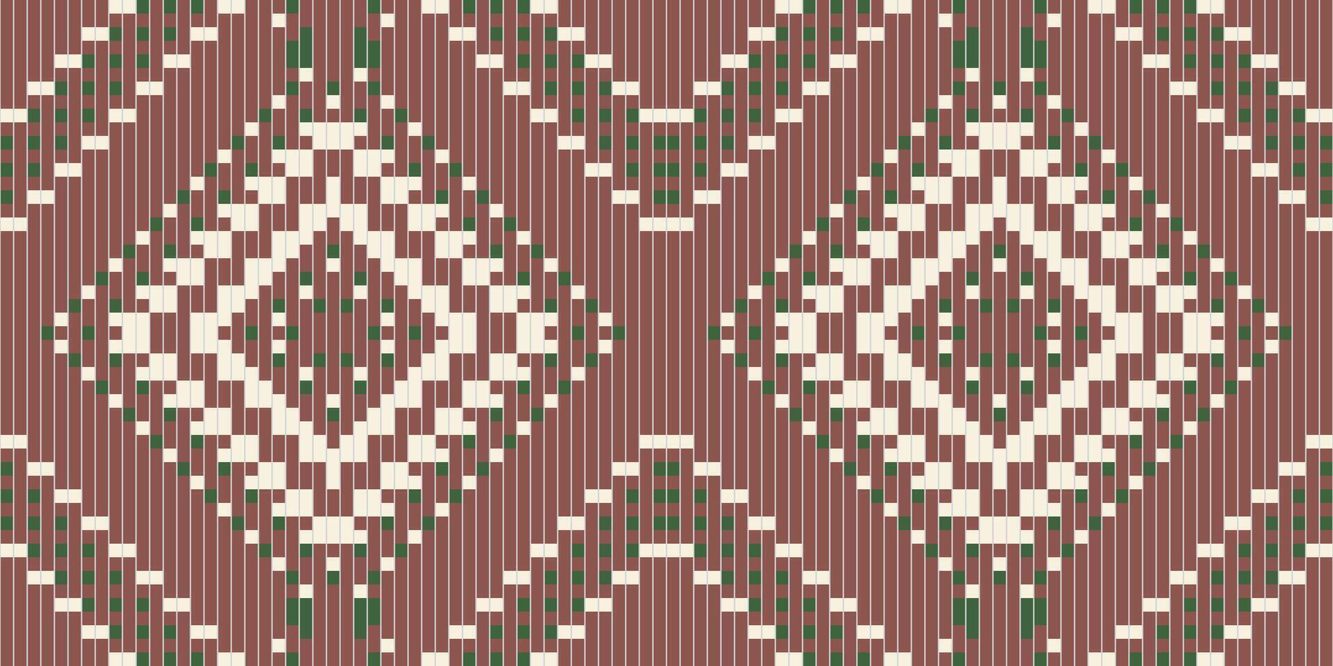 Carpet Ikat Pattern Dressfolk Embroidery, Aztec Geometric Ornament Print. Design for Carpet, Wallpaper, Clothing, Wrapping, Fabric vector