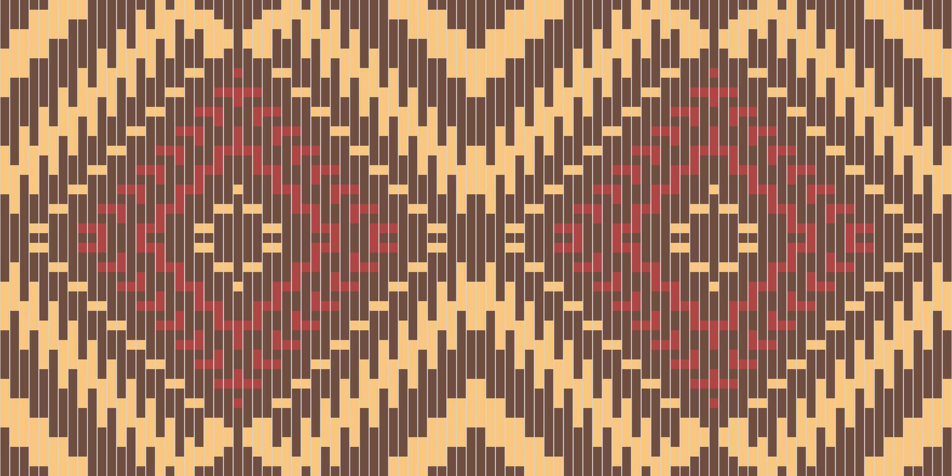Abstract Ikat Weaving Patternfolk Embroidery, Aztec Geometric Ornament Print. Design for Carpet, Wallpaper, Clothing, Wrapping, Fabric vector