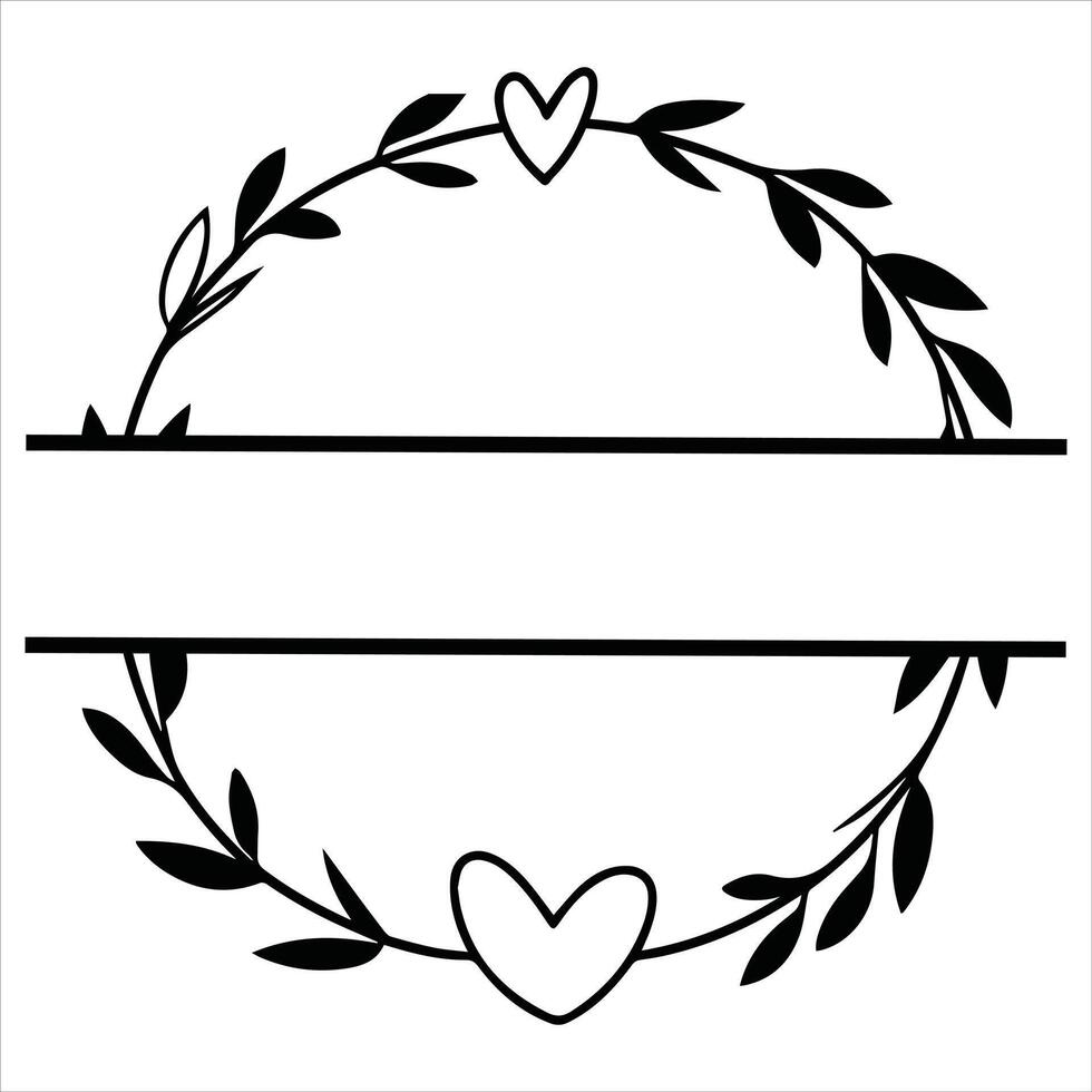 Stunning Wreath Illustration Design Clipart vector