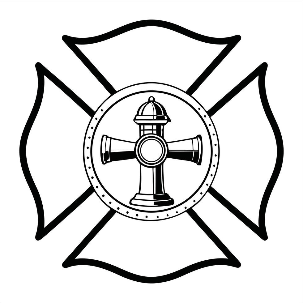 Fire Department Illustration for Firefighting Heroes vector