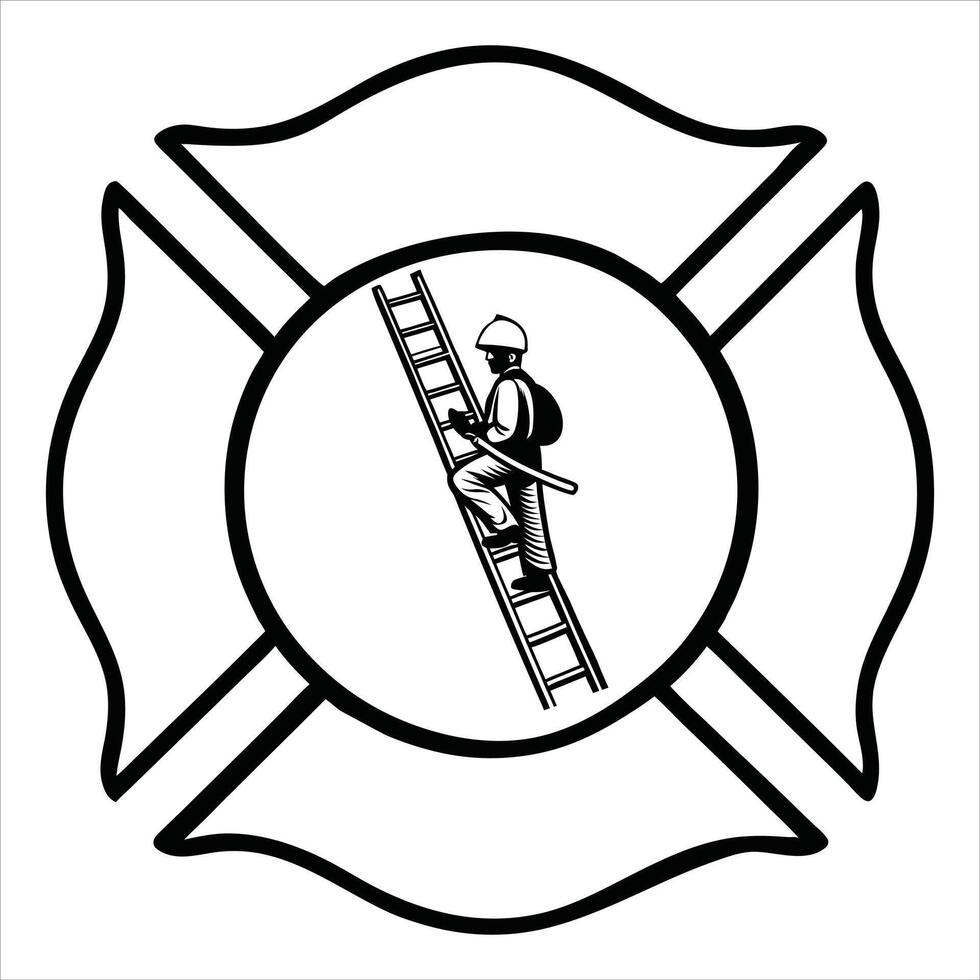 Fire Department Illustration for Firefighter Gear vector