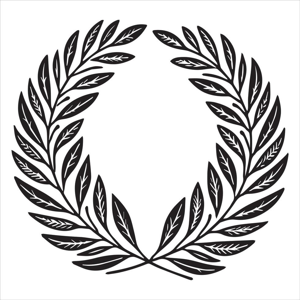 Floral Wreath Clipart Illustration for Designs vector