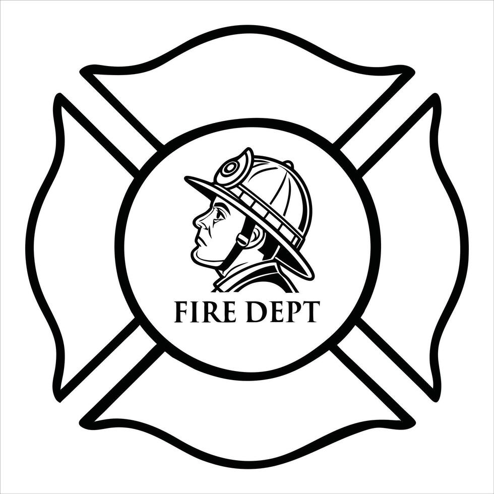 Firefighter Clipart for Fire Safety Awareness vector