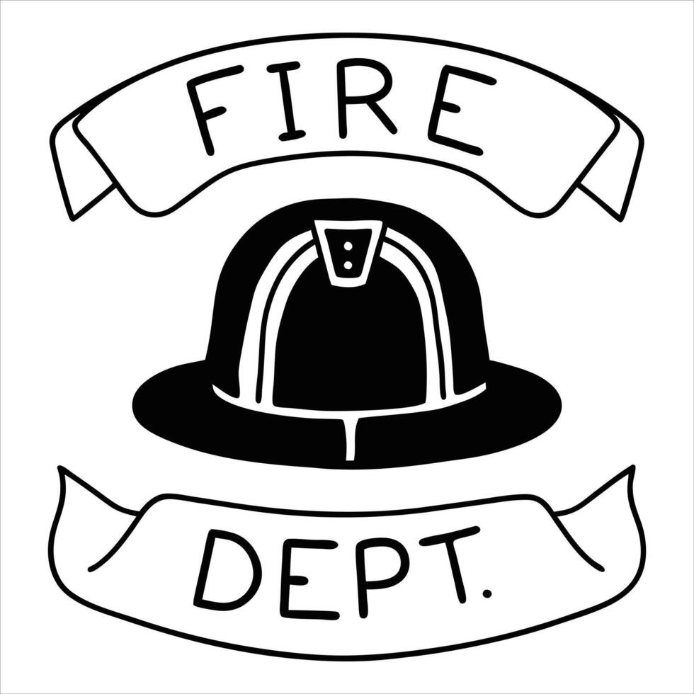 Fire Department Illustration for Fire Rescue Operations vector