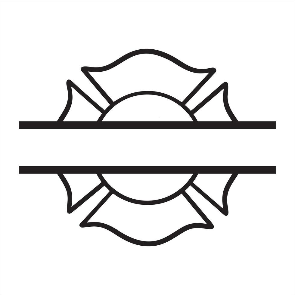 Firefighter Clipart monogram for Courageous Heroes vector
