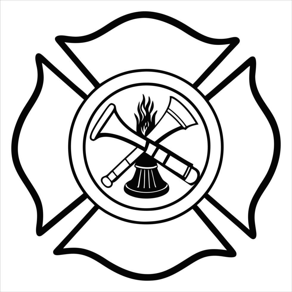 Iconic Fire Department Graphics for Safety vector