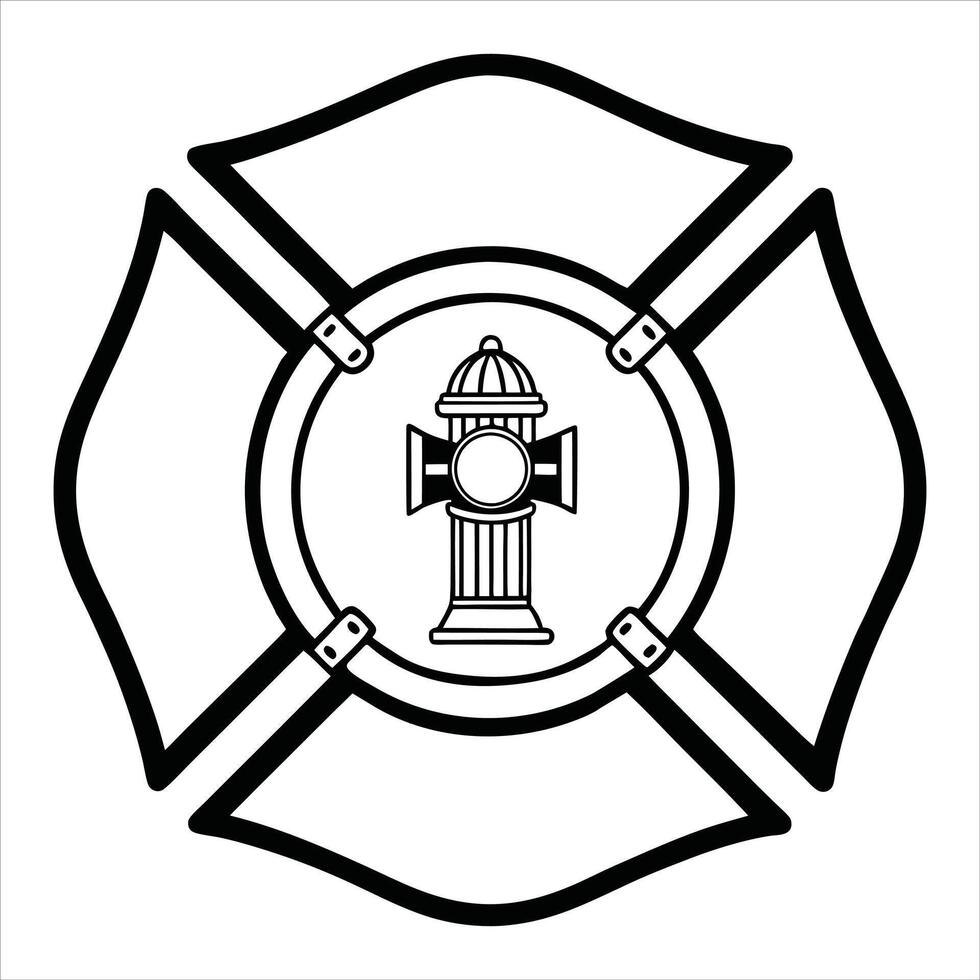Fire Department Illustration for First Responders vector