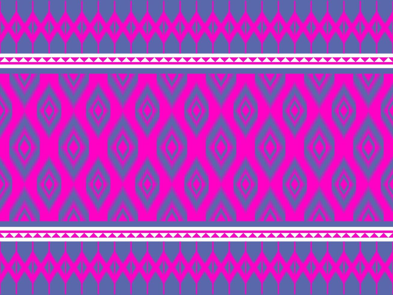 Ikat Seamless Pattern Design for Fabric. Ethnic fabric design. Boho, ornament, clothing, textile, wrapping, background, wallpaper, carpet, embroidery, print vector