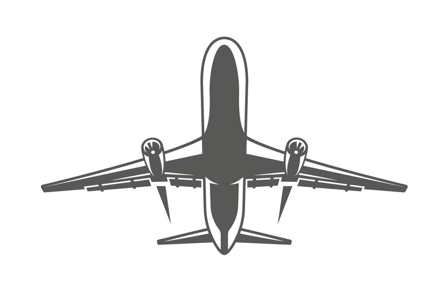 Flying airplane isolated on white background vector