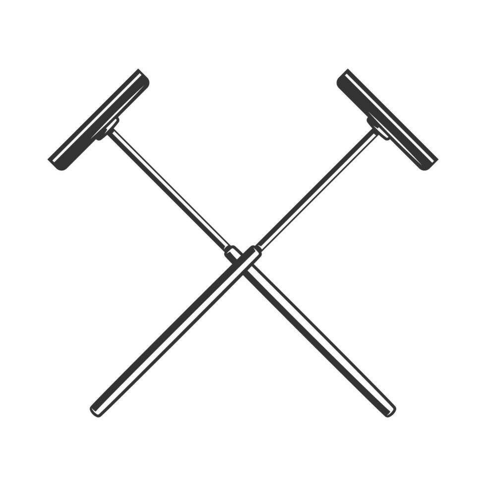 Mop silhouette isolated on white background vector