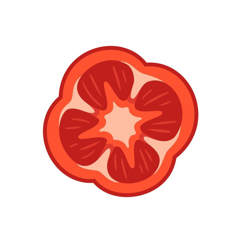 Red bell pepper icon vector