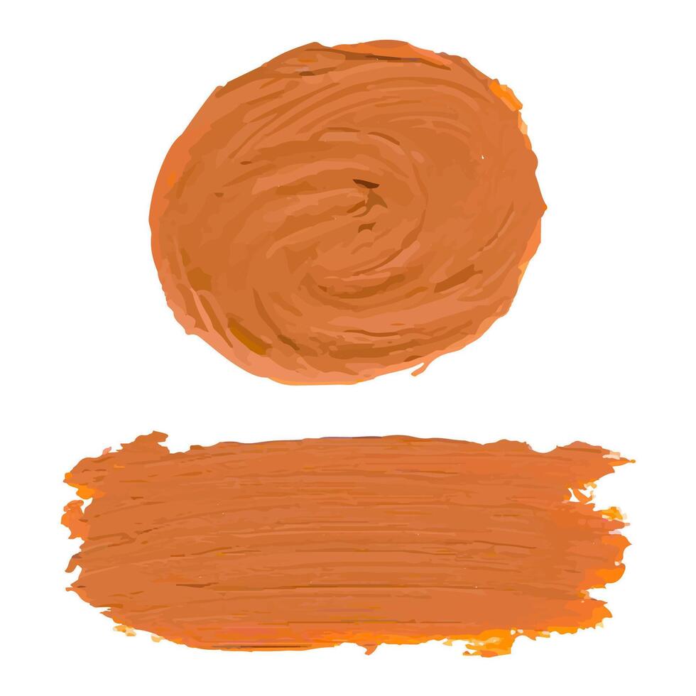 set of brown oil stains vector