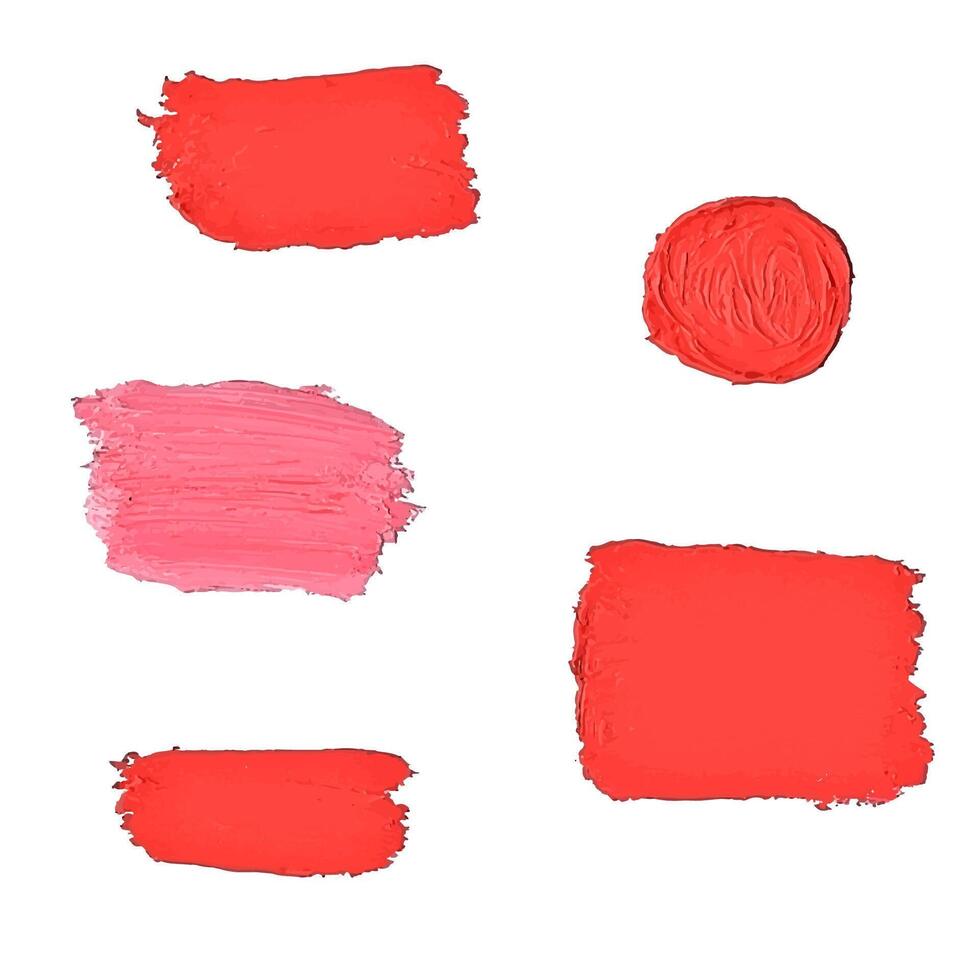 set of red oil stains vector