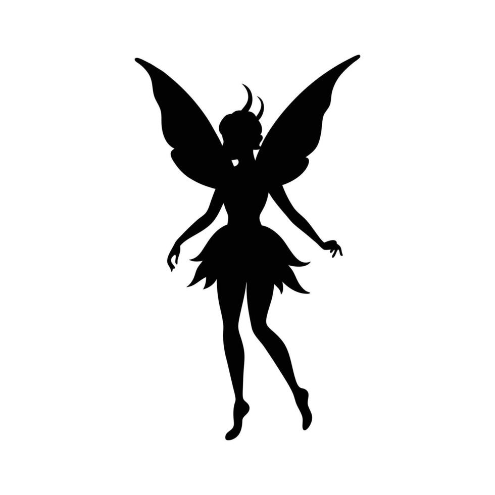 Enchanting Fairy Silhouette Design vector