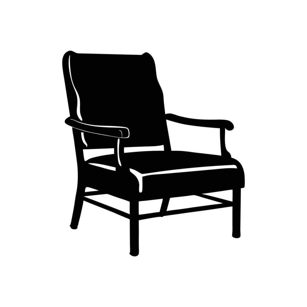 modern chair silhouette art for home decoration vector