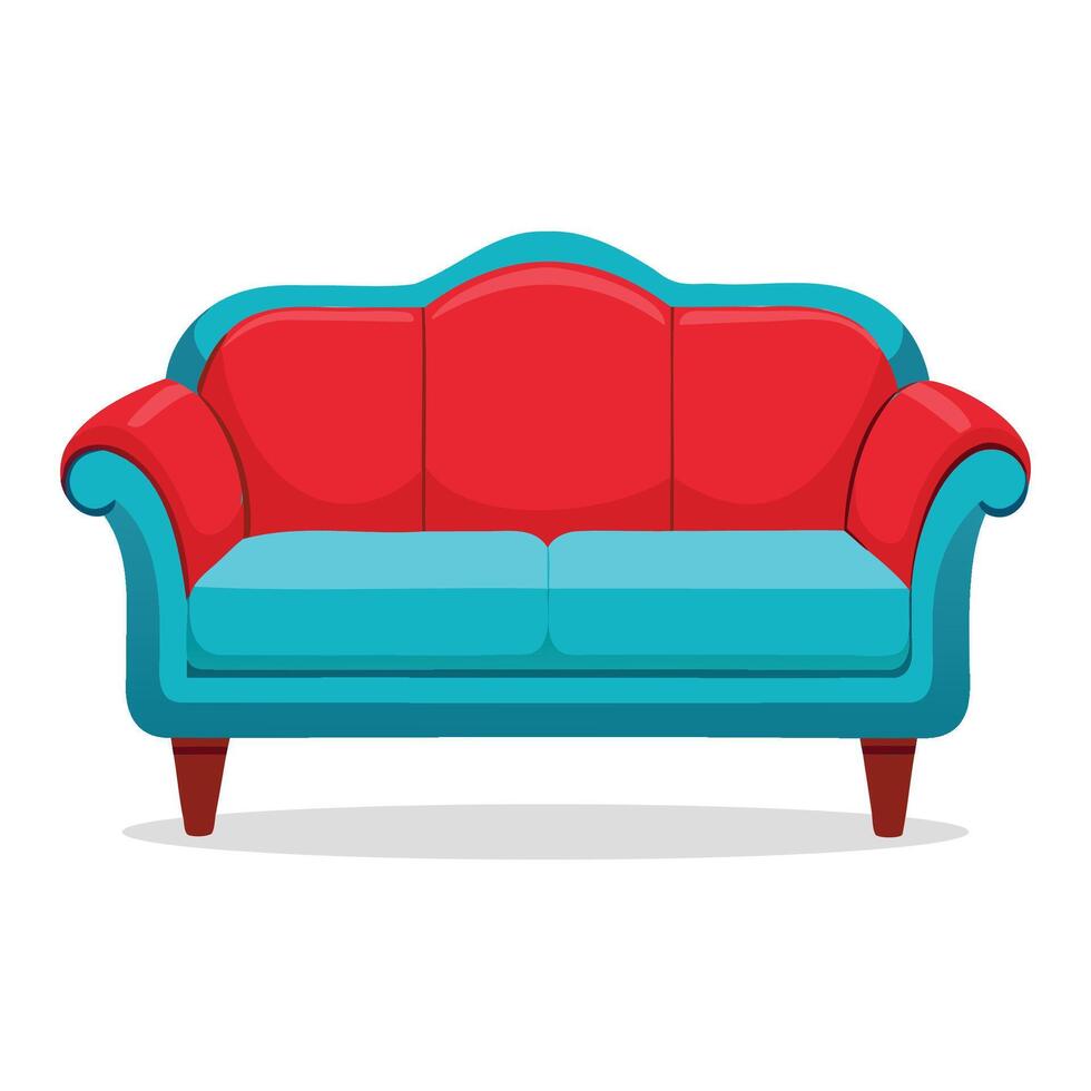 professional sofa illustration art for furniture and decor branding vector