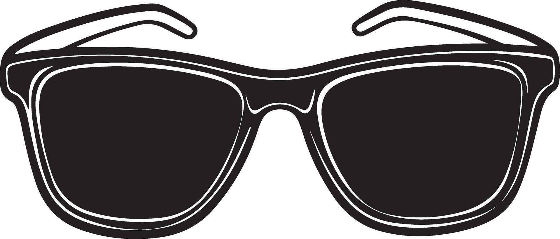 Trendy Sunglass Silhouette Graphic with White Background vector
