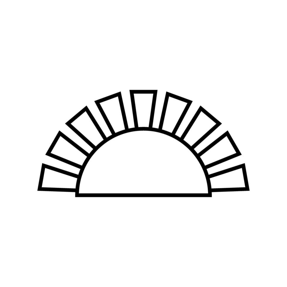 Sunset icon. Outline illustration of sunset icon for web design isolated on white background vector