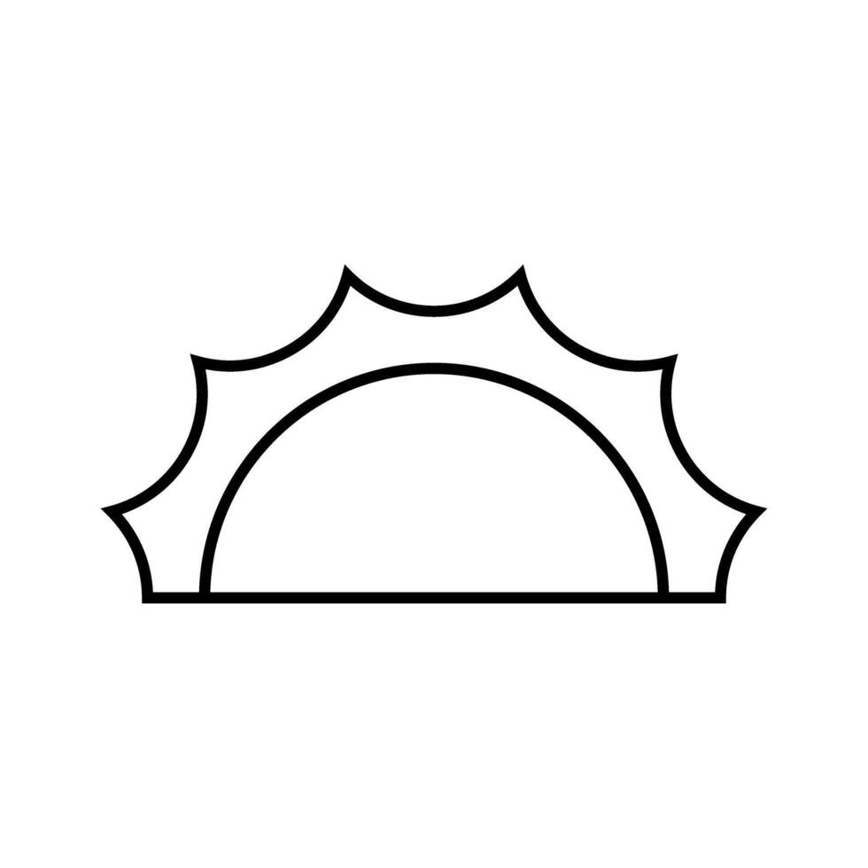 sun icon over white background, half line half color style, illustration vector
