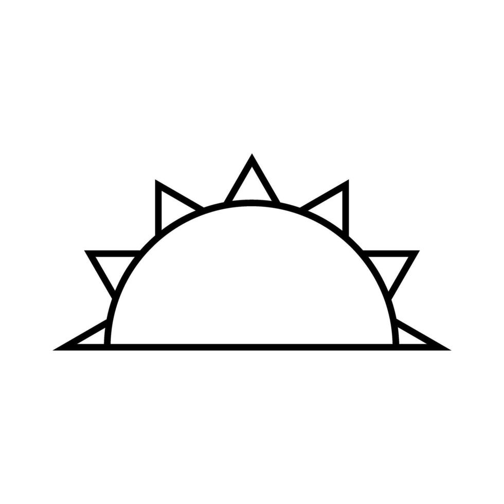 sun icon over white background, line style concept, illustration design vector