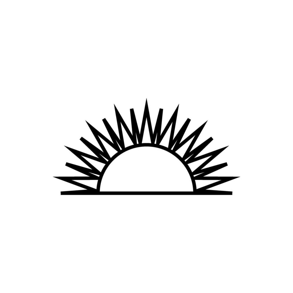 Sun icon illustration template design. Can also be used for summer. Suitable for use on web apps, mobile apps and print media. vector