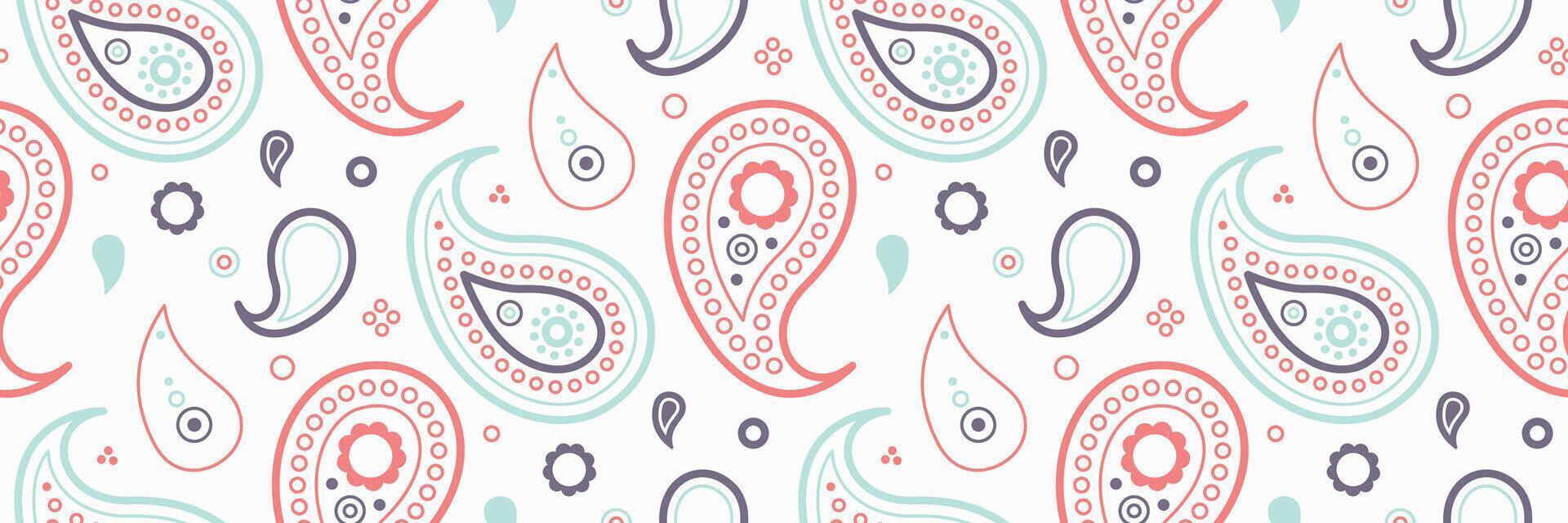 Surface paisley as pastel national. Royalty custom on repetition ethnicity. East geometry of seamless image. vector