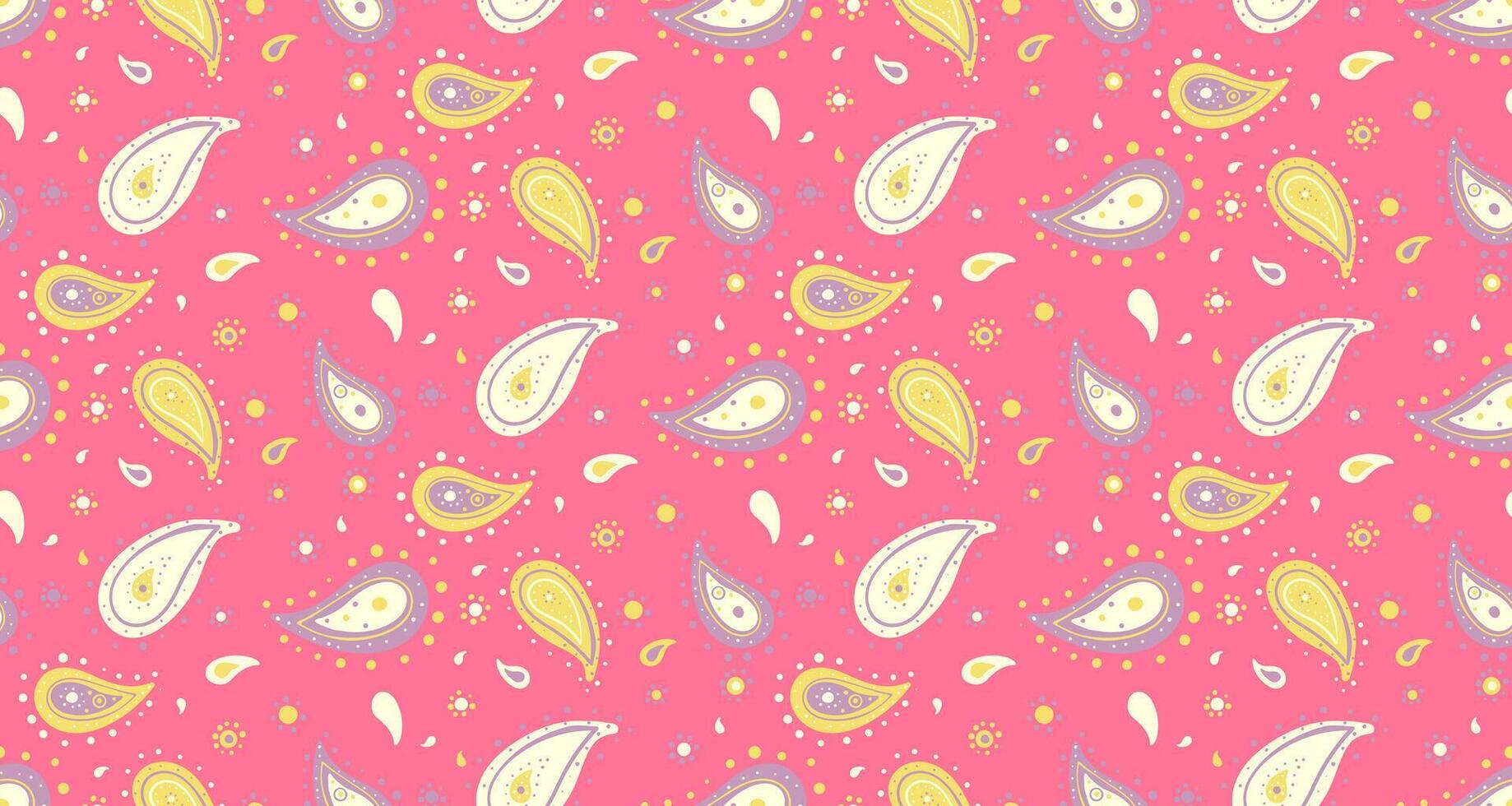 Pastel romance and wrapping spa. Wear paisley by seamless pattern tile. Simplicity india of wedding nature. vector