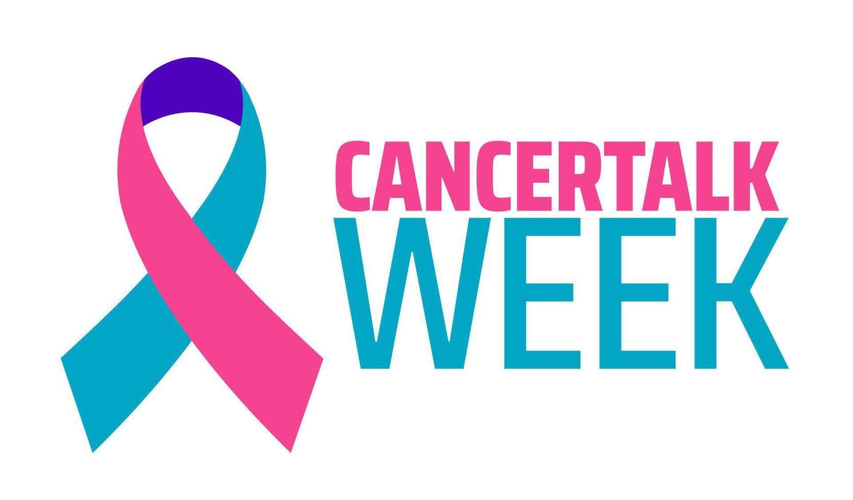 Cancertalk Week or Cancer talk Week background with ribbon design vector