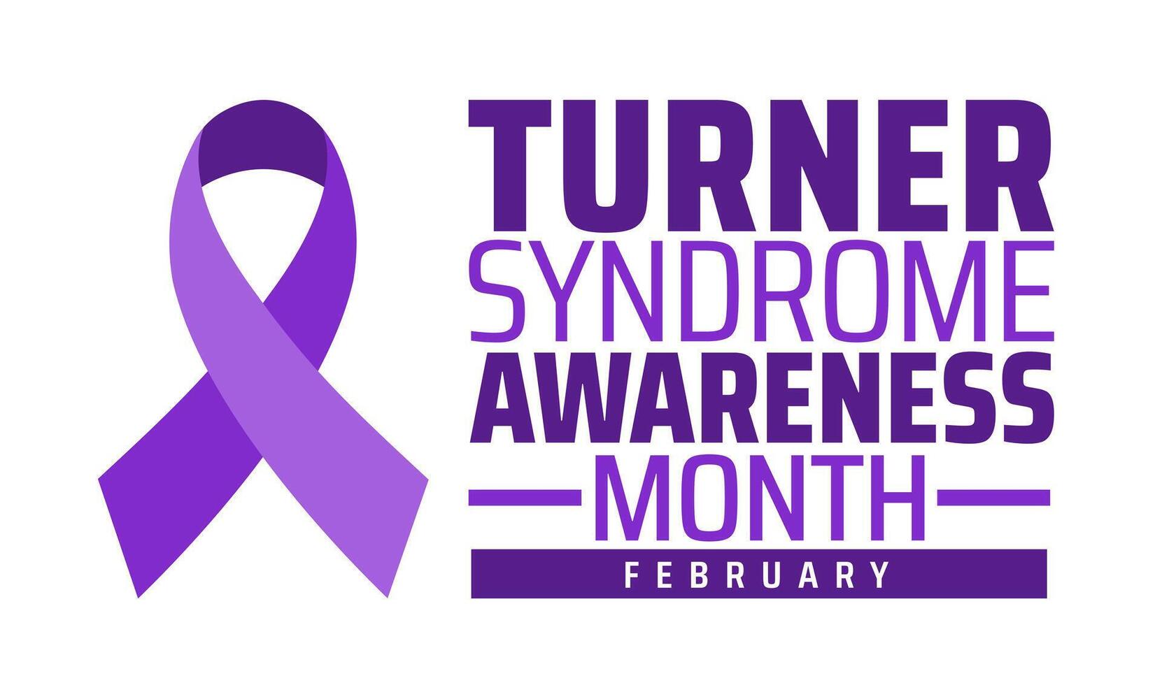 Turner Syndrome Awareness Month background banner or poster design template. observed every year in February. Holiday concept. vector