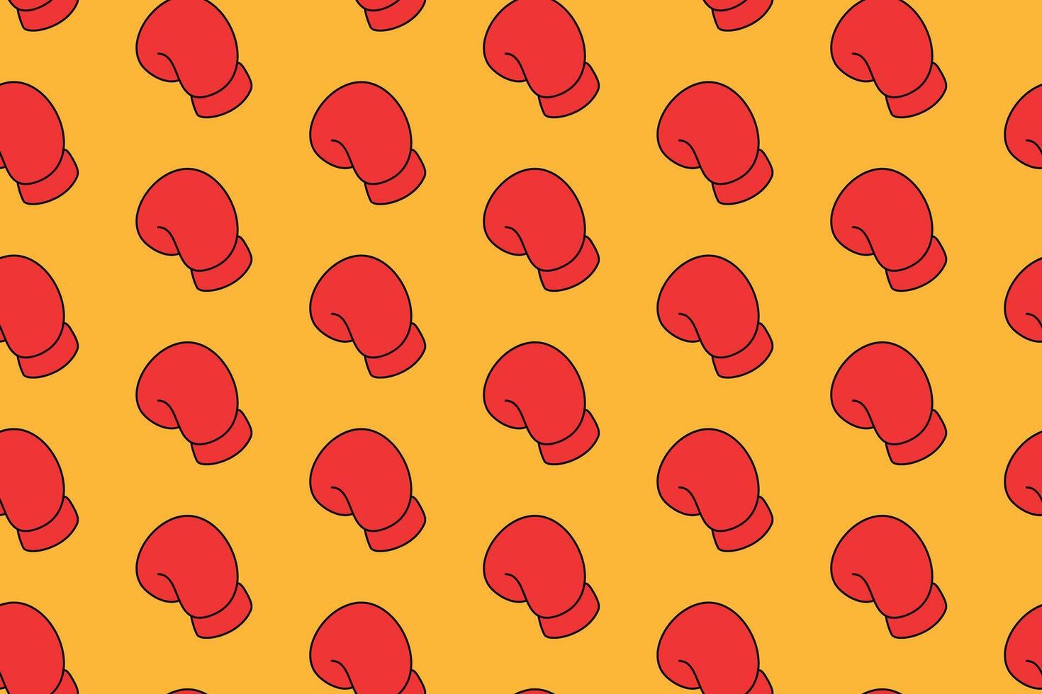 boxing gloves colorful pattern on yellow background. doodle boxing mitts object symbol seamless pattern background. boxer glove punch seamless pattern for boxing decor and merchandise vector