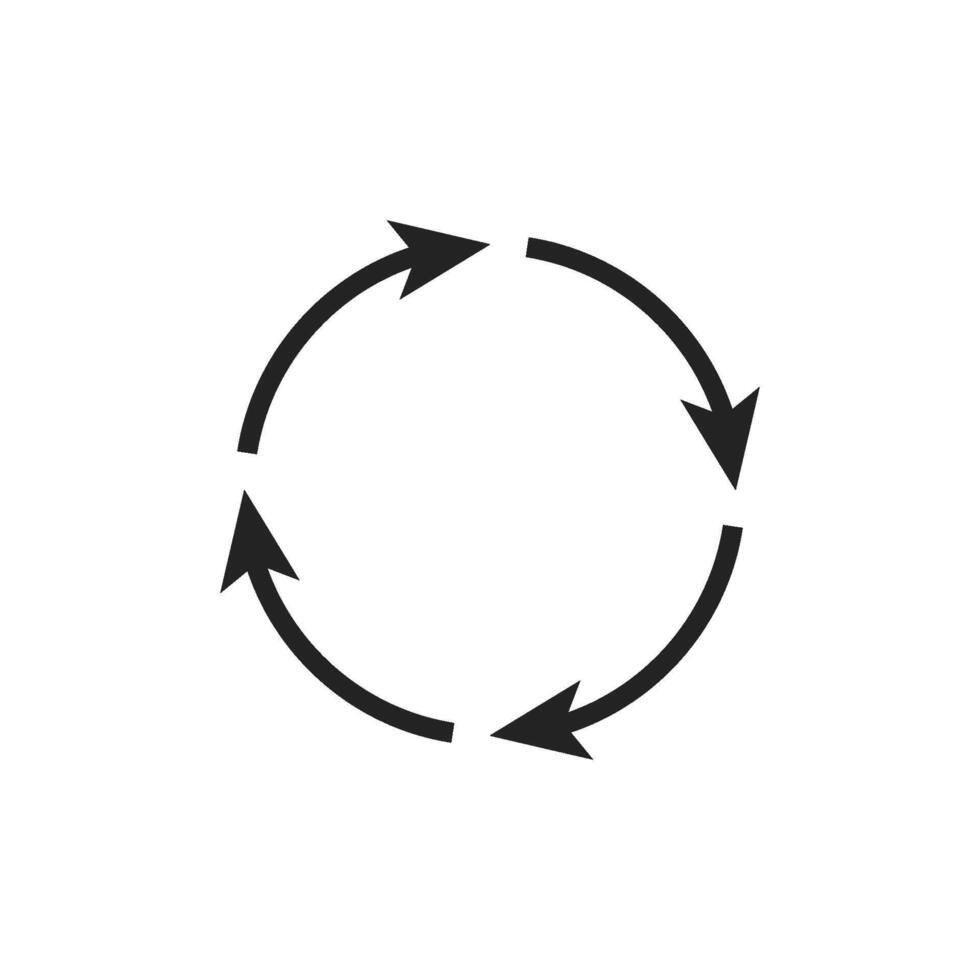 A circular arrow icon that symbolizes and represents refresh or reload functions effectively. It is ideal for use in web and application interfaces to signify the action of updating content and data vector