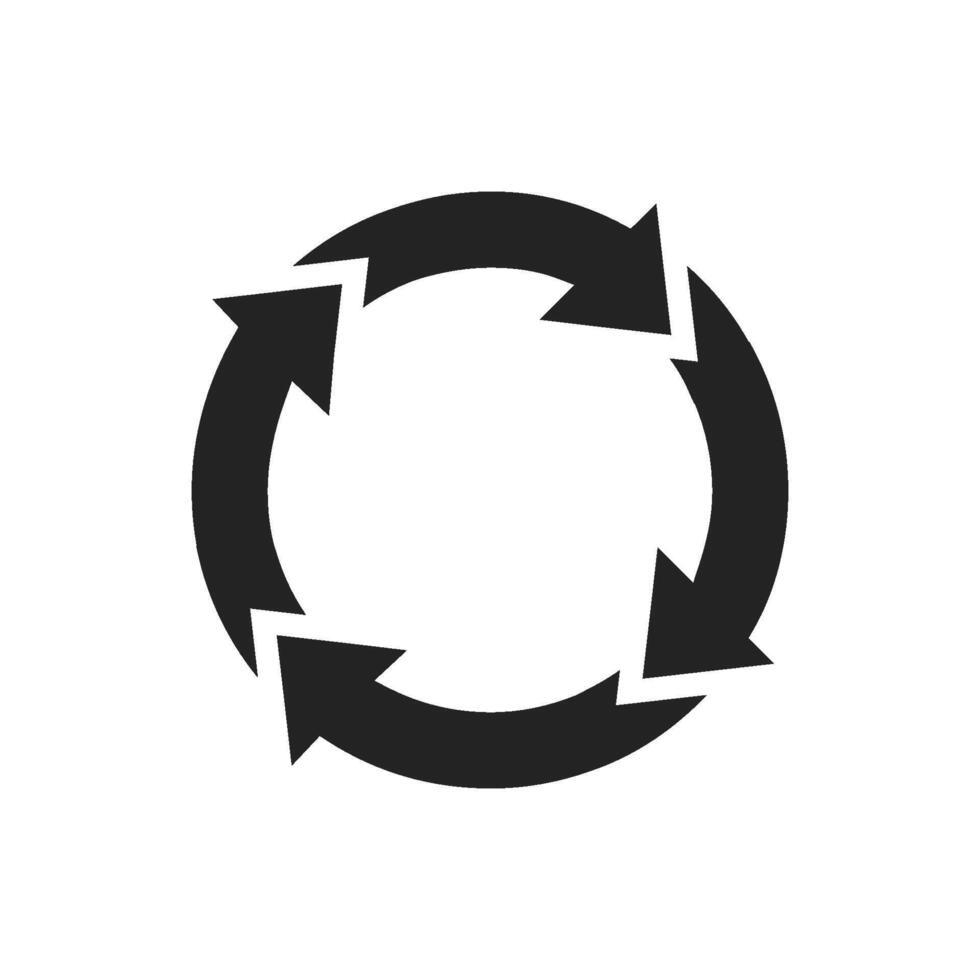 This image features a black circular arrow icon, commonly used to symbolize refresh or reload actions in user interfaces and applications vector