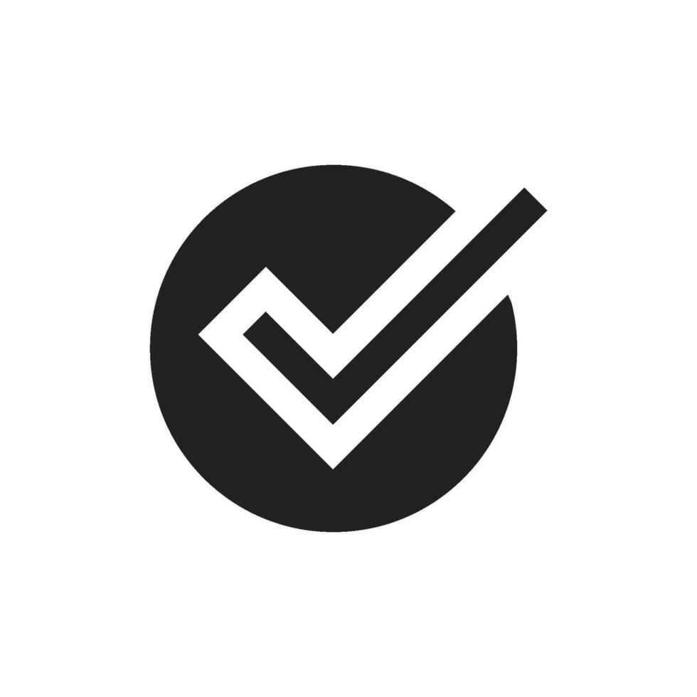 This stylish checkmark icon is perfect for representing approval symbols, affirmative actions, or task completion graphics. Its minimalist design significantly enhances visual clarity and appeal vector