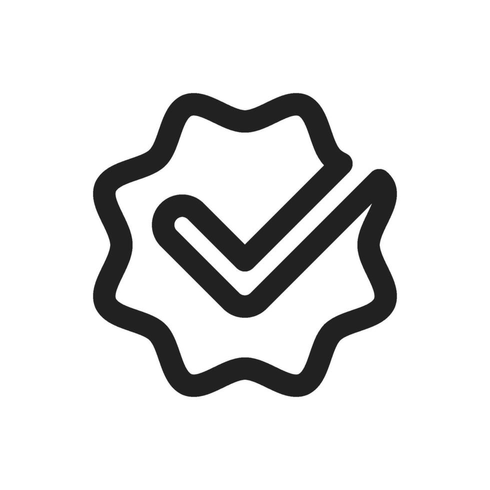 The stylish checkmark icon symbolizes approval, confirmation, or validation in designs and is perfect for various applications, ensuring clarity in communication and aesthetic quality for users vector
