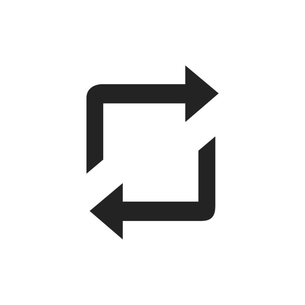 A sleek and modern circular arrow icon that represents refresh or reload actions, making it ideal for both web and application design, effectively indicating updates and changes in data vector