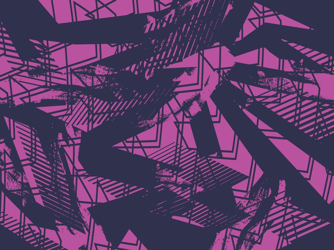 Abstract Geometric Art with Vibrant Purple and Black Patterns vector