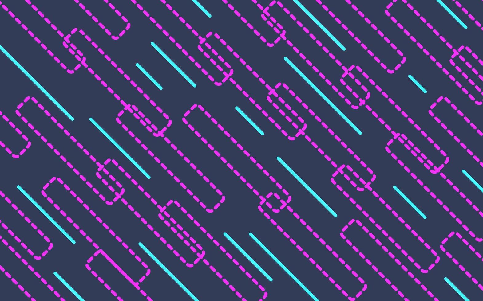 Abstract Pattern With Vibrant Neon Lines on Dark Background vector