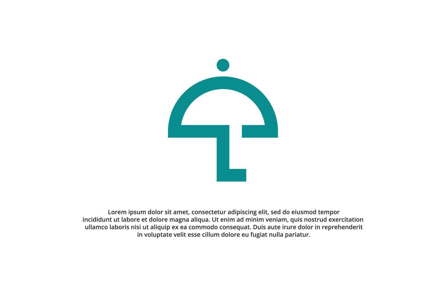 letter l and umbrella logo design vector