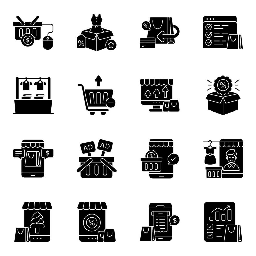 Pack of Web Shopping vector