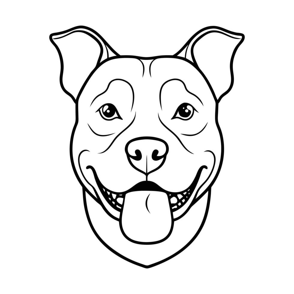 Staffordshire Terrier Face vector