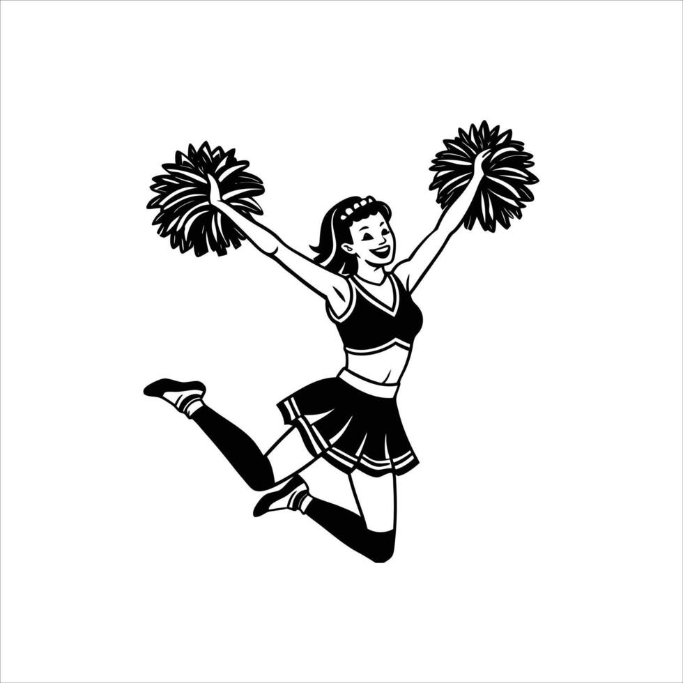 Cheerleading Jumps Pictures, vector