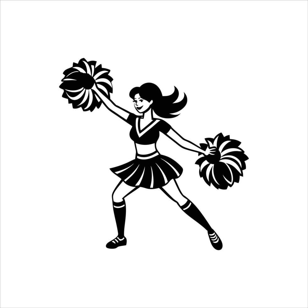 Cheerleader Silhouette Image vector