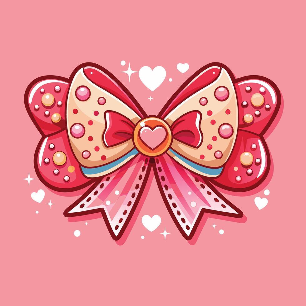 Polka Dot Bow vector
