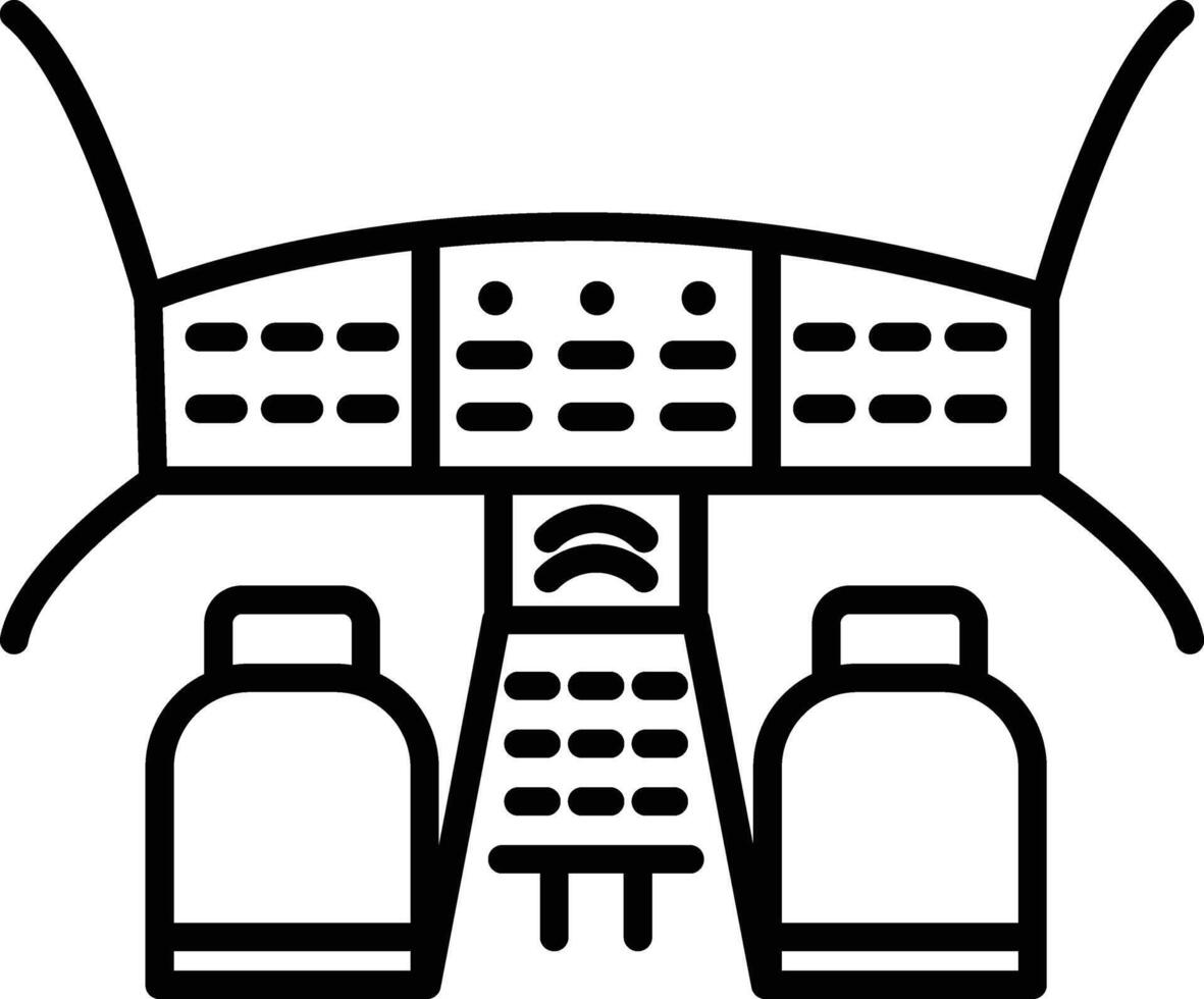 Cockpit Illustration Icon vector